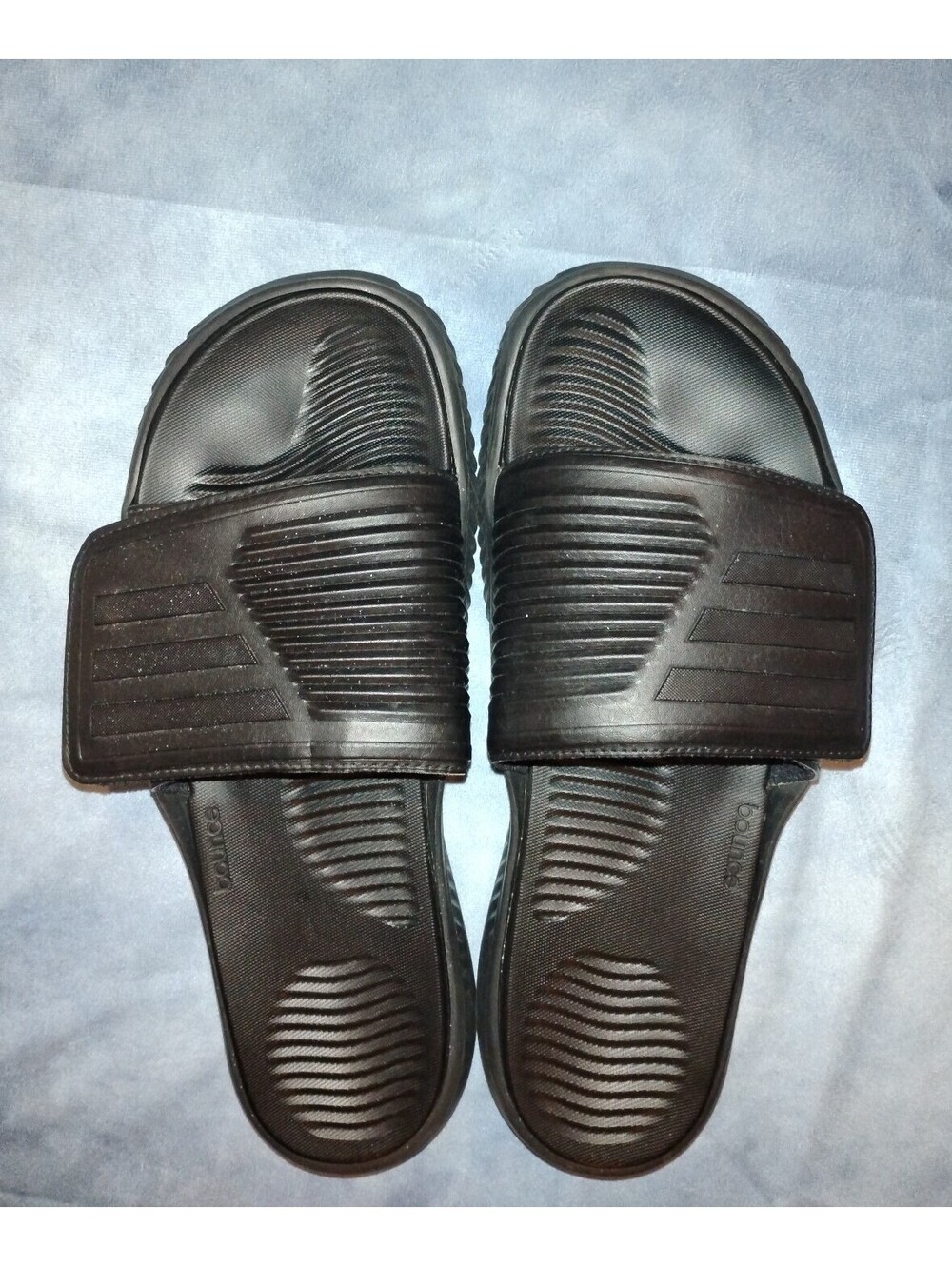 Black Adidas mens slides